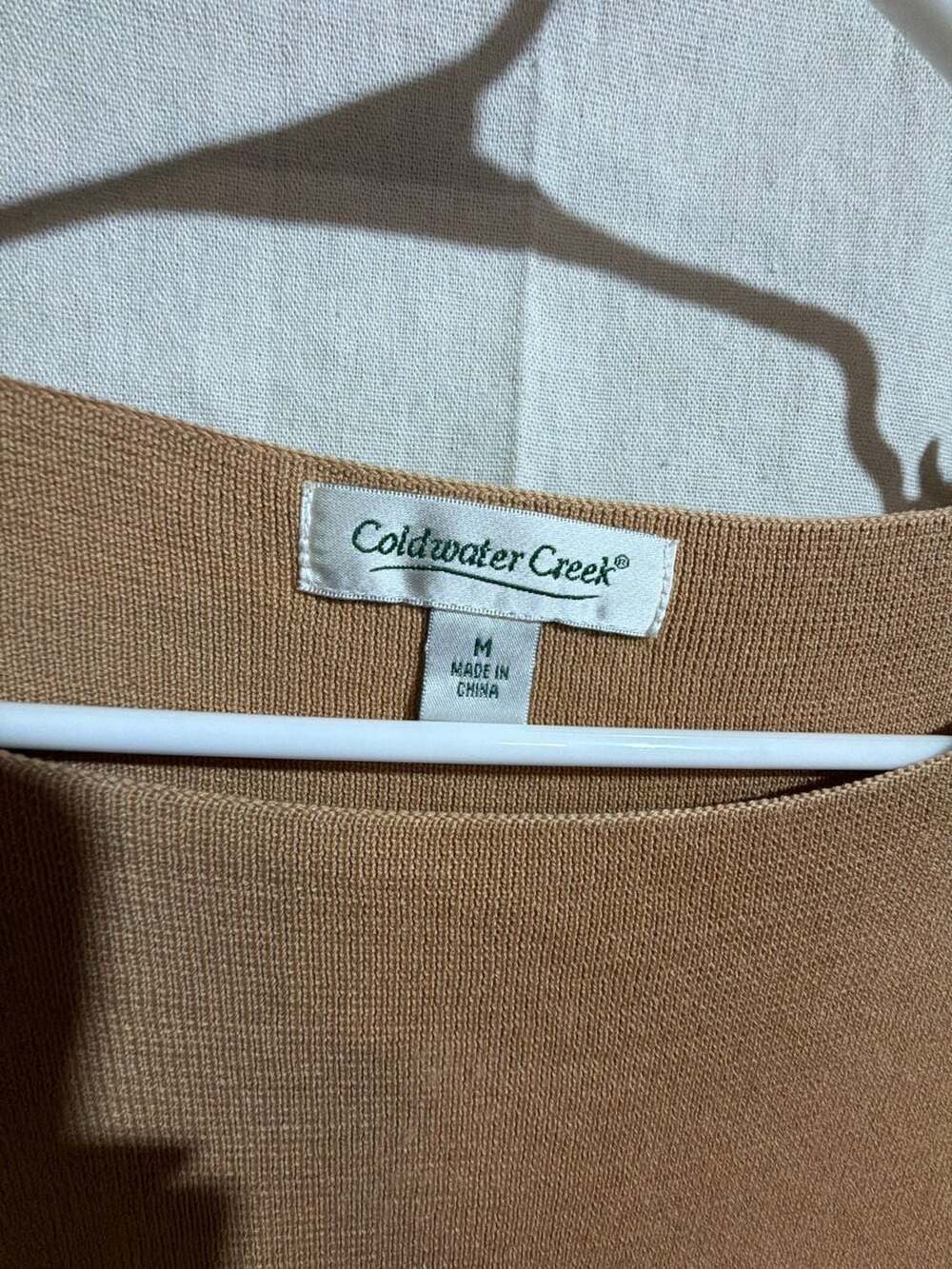 Coldwater Creek Brown Silk Blend Knit Sleeveless Tank Top Medium - Picture 2 of 4